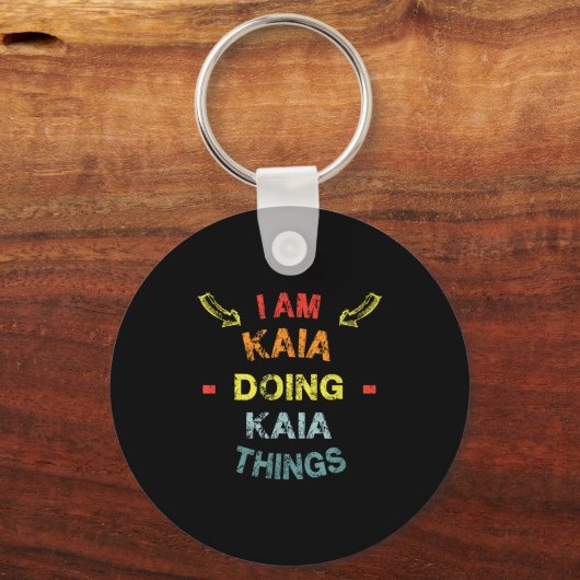 I'm Kaia Doing Kaia Things Cool Funny Christmas Gi Sleutelhanger (Voorkant)