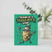 I'm Kind Of A Sham-Rock Star Funny Irish Feestdagenkaart (Staand voorkant)