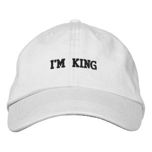 I'm King gedrukt Tekst Wit Kleur Verstelbaar Pet