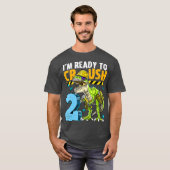 IM Klaar om 2 Dinosaurusconstructie 2e te verplett T-shirt (Voorkant volledig)