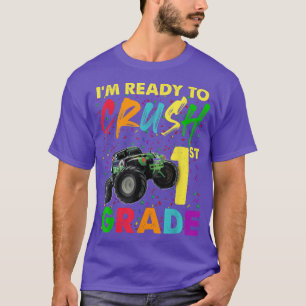 Im klaar om de eerste klas-jongen-monster terug te t-shirt