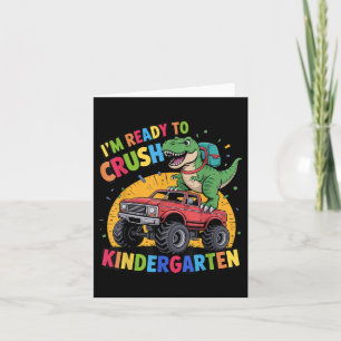 Im klaar om de kindergarten dinosaur terug te bren kaart