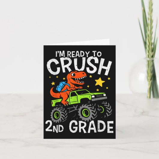 Im klaar om de tweede klas van de Dinosaur Monster Kaart (Voorkant)