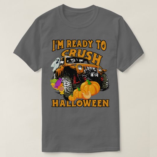 IM Klaar om Halloween Day 2021 Monster Truck te ve T-shirt (Design voorkant)