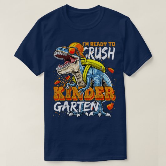 Im klaar om Kindergarten Dinosaur terug te brengen T-shirt (Design voorkant)