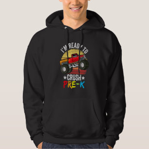 IM Klaar om Pre-K Kleding Monster Truck Boys te ve Hoodie
