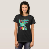 Im klaar om preschool te klappen Comic Style T-Rex T-shirt (Voorkant volledig)