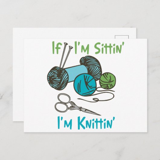 Im Knitting Briefkaart (Voorkant / Achterkant)