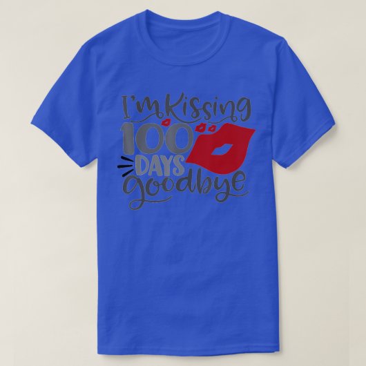 IM kussen 100 dagen afscheid 100e dag van de schoo T-shirt (Design voorkant)