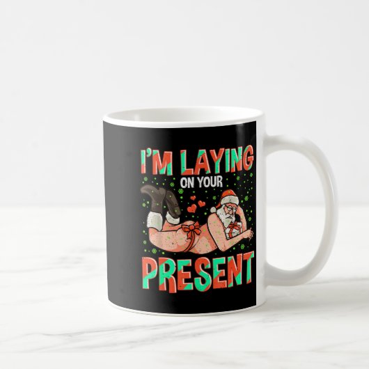 I'm Laying On Your Present Christmas Santa Retro X Koffiemok (Rechts)