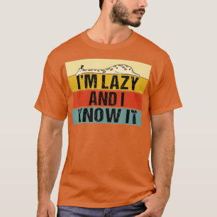 Im Lazy en ik kennen het Funny Retro Lazy Giraffe T-shirt