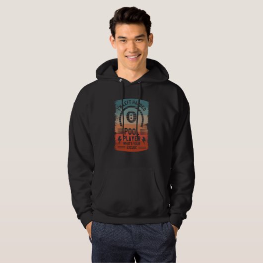 I'm Left Handed Pool Player What's Your Excuse Bil Hoodie (Voorkant volledig)