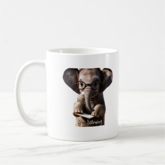 I'm listening elephant mug koffiemok
