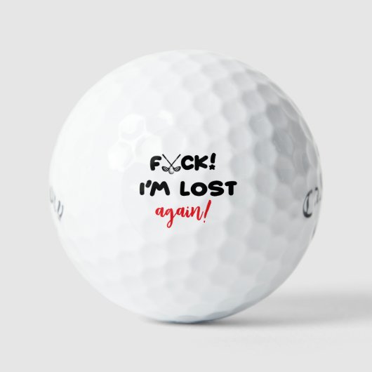 I'm Lost Again Golf Balls - Funny Personalized Golfballen (Voorkant)