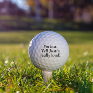 I'm Lost Personalized Name Custom Golf Ball Golfballen