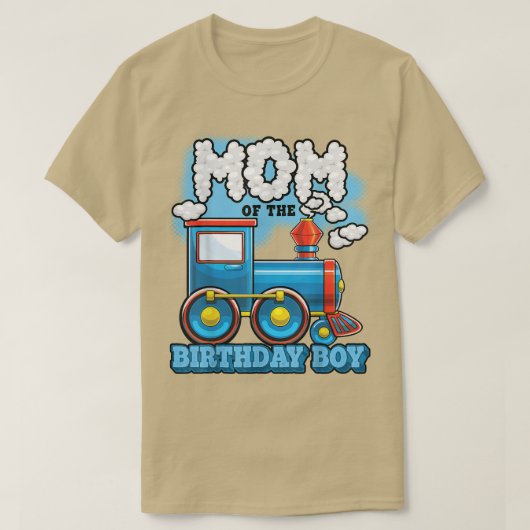 Im mama van de Birthday Boy Train Birthday Party S T-shirt (Design voorkant)