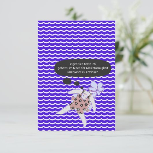 im Meer der Gleichförmigkeit ertrinken Bedankkaart (Staand voorkant)