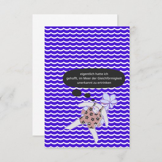im Meer der Gleichförmigkeit ertrinken Bedankkaart (Voorkant / Achterkant)