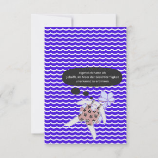 im Meer der Gleichförmigkeit ertrinken Bedankkaart