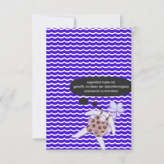 im Meer der Gleichförmigkeit ertrinken Bedankkaart (Voorkant)