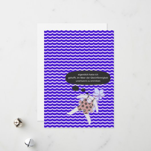 Im Meer der Gleichförmigkeit Feestdagenkaart (Voorkant / Achterkant in situ)