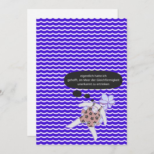 Im Meer der Gleichförmigkeit Feestdagenkaart (Voorkant / Achterkant)