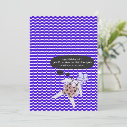 Im Meer der Gleichförmigkeit Feestdagenkaart (Staand voorkant)