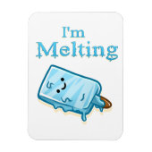 I'm Melting – Cute Popsicle Pun Magneet (Verticaal)