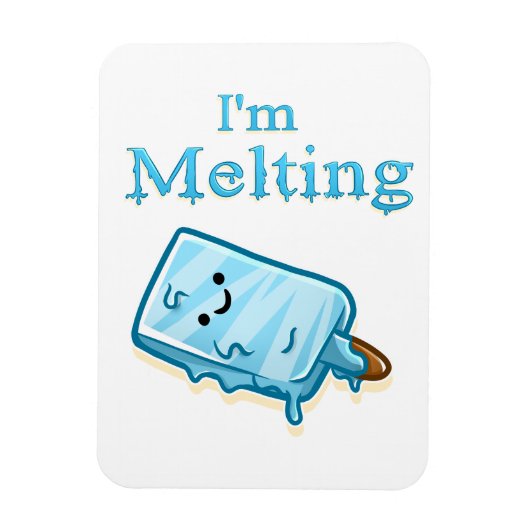 I'm Melting – Cute Popsicle Pun Magneet (Verticaal)