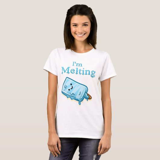 I'm Melting – Cute Popsicle Pun T-shirt (Voorkant volledig)
