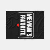 I'm Memaw's Favorite Granhild Grandson Granddaught Fleece Deken (Voorkant (Horizontaal))