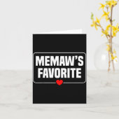 I'm Memaw's Favorite Granhild Grandson Granddaught Kaart (Gele Bloem)