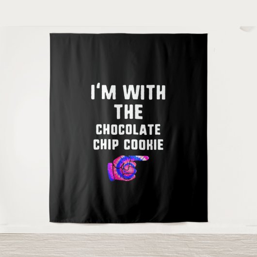 IM met chocolade chip cookie | Tie Dye Products Wandkleed (Voorkant)