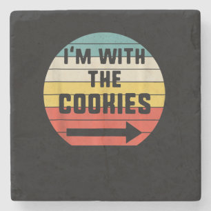 Im met Cookies Halloween Matching Couple Cft Stenen Onderzetter
