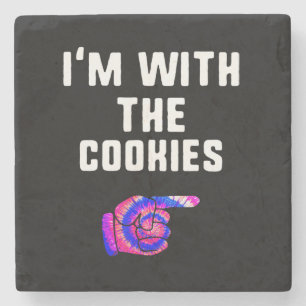IM met cookies Tie Dye Grappige Producten Stenen Onderzetter
