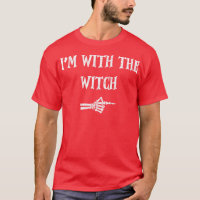 Im met de heks T-shirt Funny Halloween His and Her