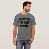 IM met de idjit pijl rechts idioot matching idjit T-shirt (Voorkant volledig)