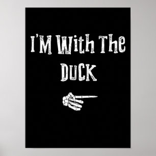 IM met eend halloween kostuum grappige koppels mat Poster