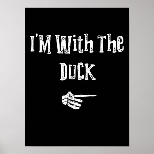 IM met eend halloween kostuum grappige koppels mat Poster (Voorkant)
