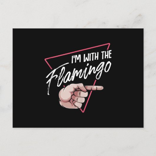 Im met Flamingo Halloween overeenkomend kostuum Aankondigingskaart (Voorkant)