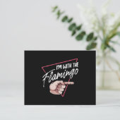 Im met Flamingo Halloween overeenkomend kostuum Aankondigingskaart (Staand voorkant)