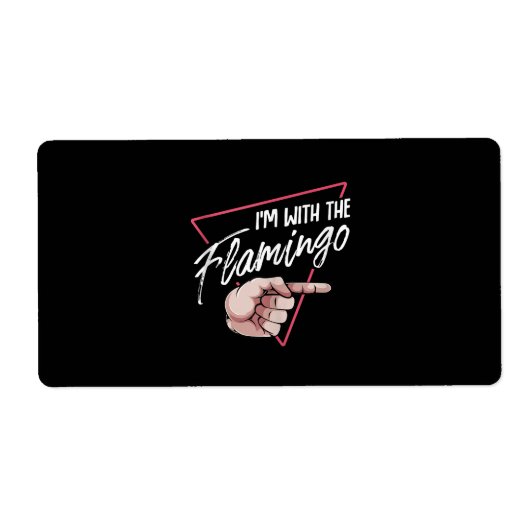 Im met Flamingo Halloween overeenkomend kostuum Etiket (Voorkant)