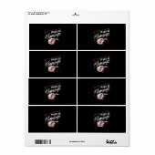 Im met Flamingo Halloween overeenkomend kostuum Etiket (Full Sheet)