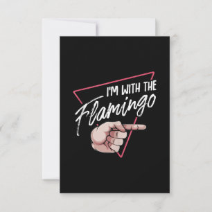 Im met Flamingo Halloween overeenkomend kostuum RSVP Kaartje
