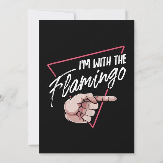 Im met Flamingo Halloween overeenkomend kostuum Save The Date (Voorkant)