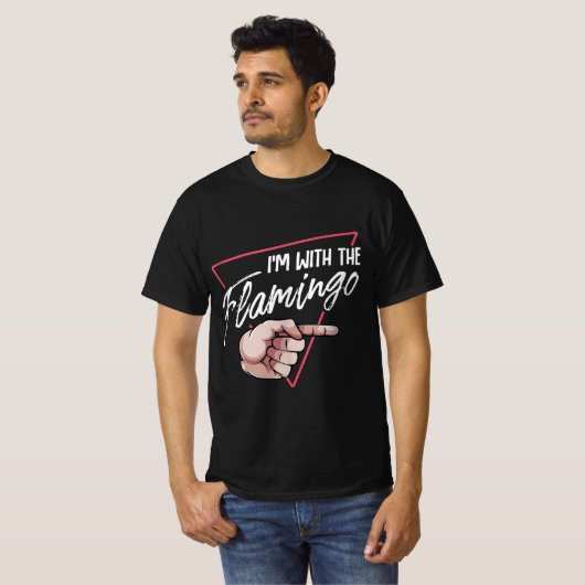 Im met Flamingo Halloween overeenkomend kostuum T-shirt (Voorkant volledig)