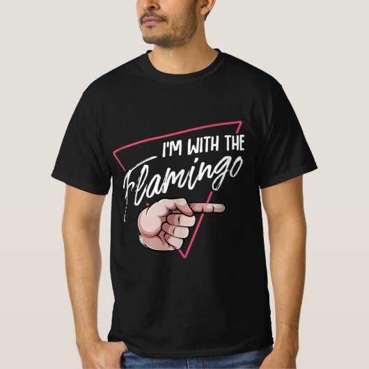 Im met Flamingo Halloween overeenkomend kostuum T-shirt (Voorkant)