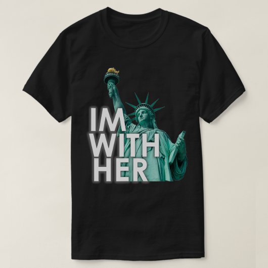 Im met haar Vrijheidsbeeld T-shirt (Design voorkant)