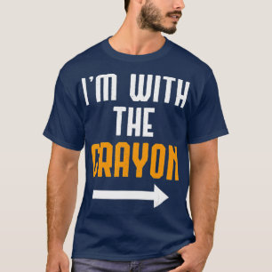 IM met het krijt kostuum grappige halloween T-shirt