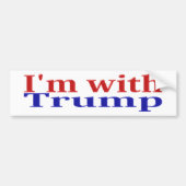 Im met rood Trump Bumpersticker (Voorkant)